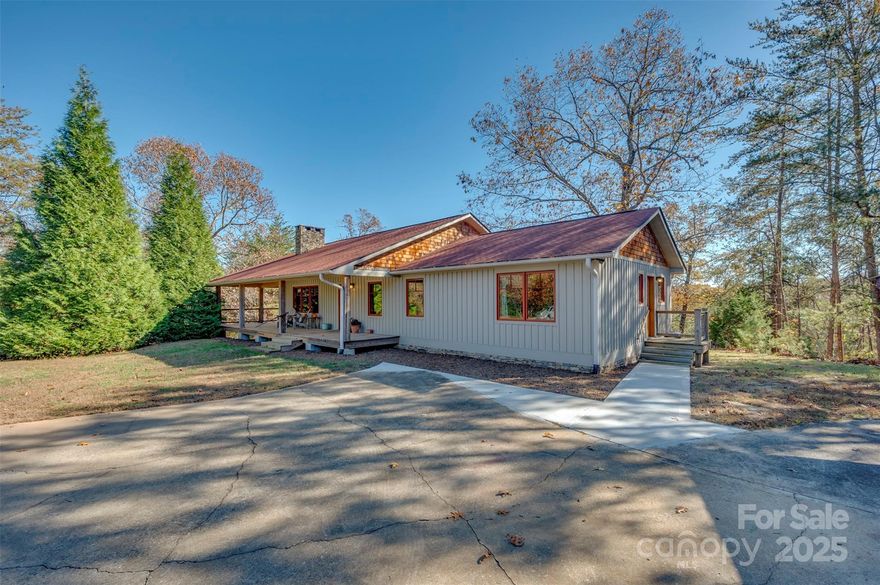 If your buyer clients are looking for privacy and the protection 7.8 acres can provide - this is your place. Located just 4 miles from the main entrance to Tryon International Equestrian Center (TIEC).The recently built (2019) 
cottage speaks of craftmanship with nature's best materials. Warmth exudes from the various woods incorporated from oak hardwood flooring to solid pine three panel doors and fir tongue and groove ceilings throughout (vaulted in great room) to a large stone-faced wood burning fireplace centering the den/study area. With two bedrooms and two baths, this refined rustic home provides real comfort and a cozy feeling that is hard to beat.
