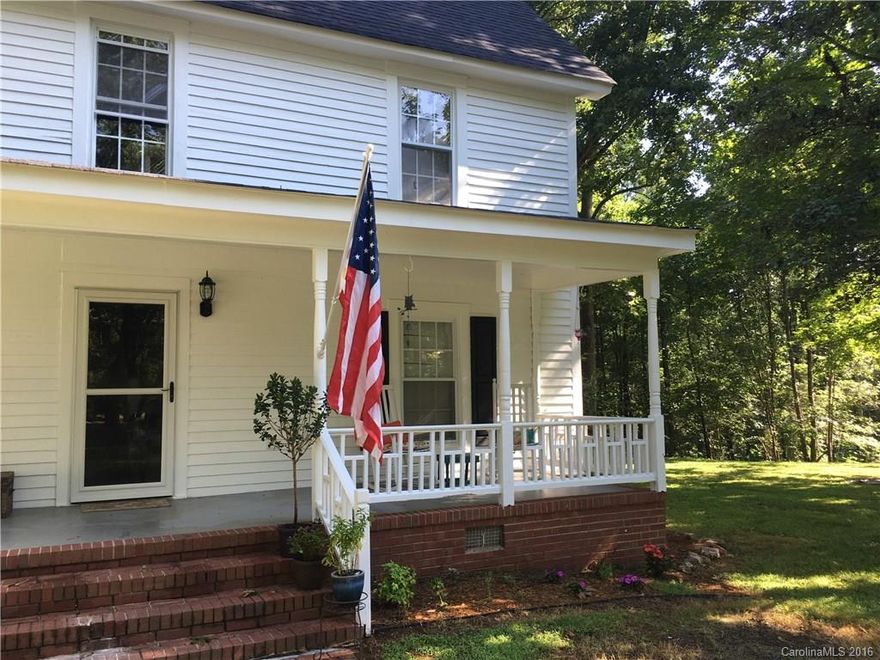 You don't want to miss this beautiful 1908 Classic Style Farmhouse on 4.25 acres with a rocking chair front porch to enjoy the summer days. With refinished heart pine floors, beadboard ceilings & original claw foot tub these are just some of the original features in this well loved home!Updates include granite counters,new appliances,new deck, fresh exterior paint, newer roof and HVAC. Numerous outbuildings, Beautiful mature landscaping throughout the property.Truly a one of a kind, unique home!
