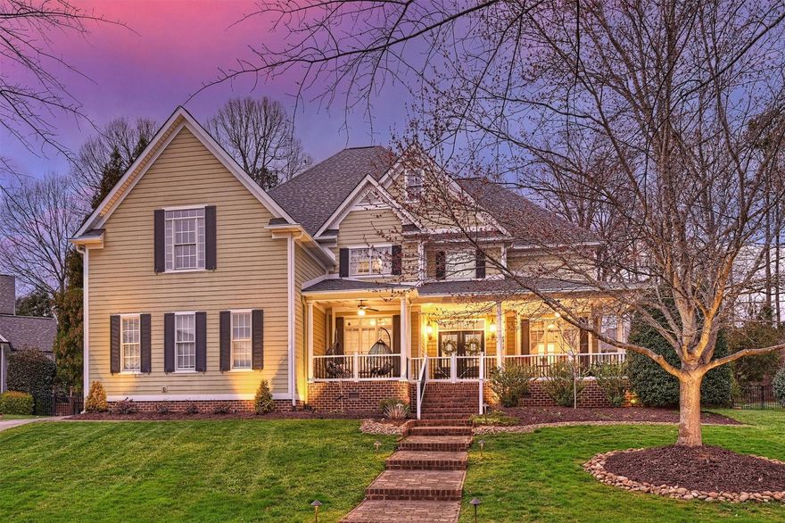 The ultimate in entertainment homes with a recent restructuring of the main level.  The wow factor starts with extended front porch offering two seating areas and new double gate railing. Inside great room opens up for multiple entertainment, gathering, and dining spaces. The remastered kitchen is equipped with gas cooktop, double ovens, double island space, filtered water system, and more. Walk into the backyard through the covered patio with Sonos surround sound, built in grill, built in fire pit, saltwater pool/spa combo with waterfall feature. Use one of the two staircases to arrive at the extended master suite with fireplace sitting area, massive walk in closet, private office space, and a fully redone master bathroom with stunning walk in shower and stand alone tub. Convenient laundry locations on each level. Three car garage and ample attic storage space. Located in desirable River Run Country Club neighborhood with golf, tennis, and more available with separate membership.