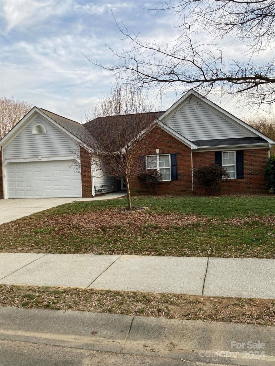 Welcome home! You will enjoy this move in ready ranch style home in sought after Bent Creek in Indian Trail. Conveniently located to I-485, schools & shopping. This home features 3 bedrooms & 2 full bathrooms that have been recently updated. The bright kitchen has been updated also with SS appliances, ceramic tile backsplash, breakfast area & opens to the back patio with a large fenced lot. The Great Room features a gas fireplace with mantel, recessed lighting, cathedral ceiling with ceiling fan. Laundry is located in a closet in the kitchen. There is also a workshop 235sf in the backyard that has electrical installed.