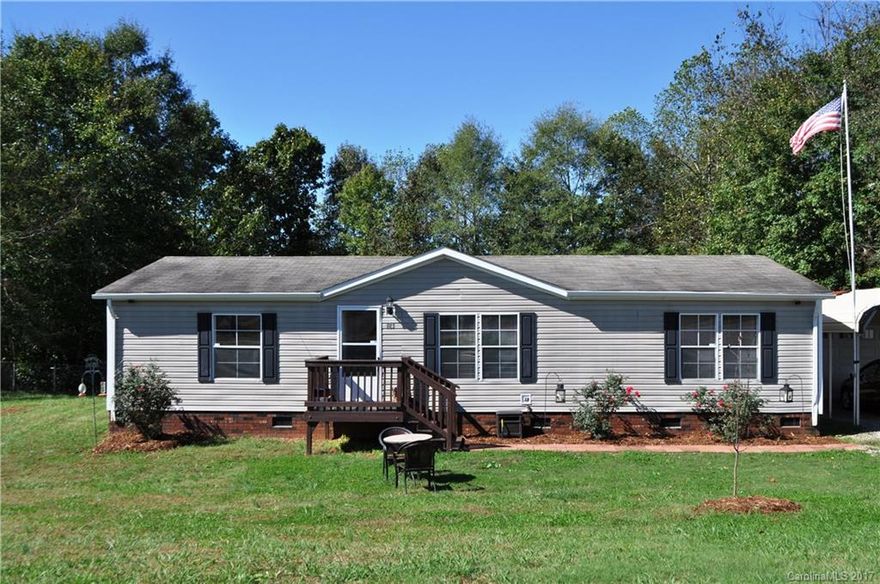 This home offers 3 bedrooms (split floorplan), 2 full baths, large living room, spacious kitchen with all stainless steel appliances to remain, dining area, eat-at bar, laundry room with washer & dryer to remain, fresh paint in some rooms, New Carpet, 3 large utility buildings and a 2 car carport will also remain.  Must see!