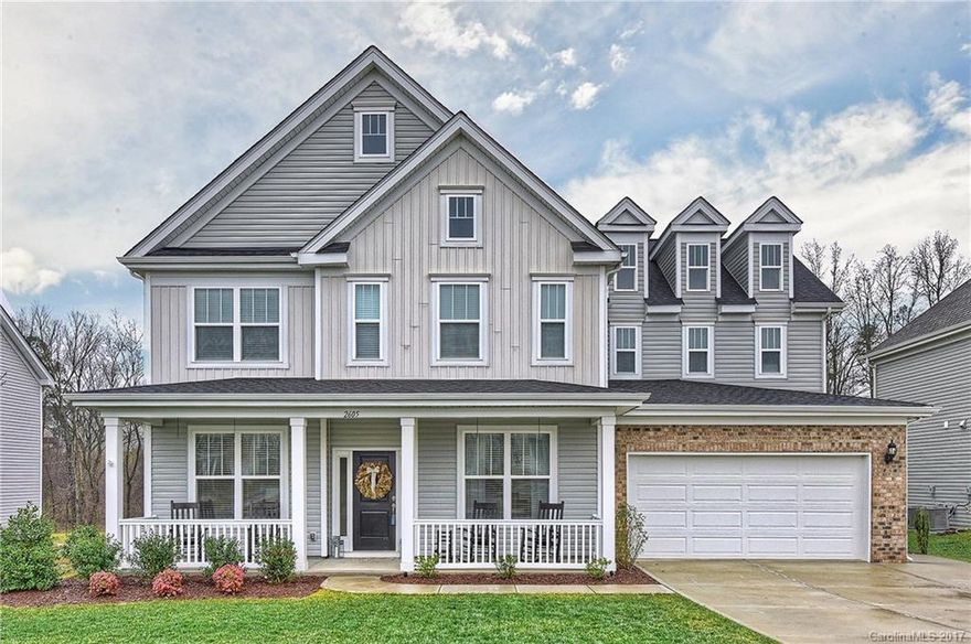 Stunning four-bedroom, three-and-a-half-bath house. This is the very popular Essex floor plan. The main level features hardwood flooring, dining room, den, open kitchen and family room which is perfect for entertaining and a full guest suite. The second level features hardwood floors in the hall, a relaxing master suite, master bath with dual vanity, frameless glass shower and a huge dual master closet. Very large bonus room and two very spacious bedrooms. This home has all you will ever need.