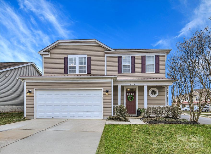 Seller wants to move this quickly, so we are reducing price. Back on Market due to buyer financing issues = another chance to see this lovely 3 Bedroom home with a 2-car garage. Home is conveniently located in Indian Land, close to Ballantyne, Fort Mill, shopping, and dining. Come take a look at this inviting home with a covered front porch, laminate floors on the main, and in all the bedrooms on upper level. The primary bedroom suite has a large walk-in closet, ensuite bath with double sinks, a shower, and a deep soaking tub. Seller has taken great care of the home, and she is all shined up and ready for you to move right in! It's so hard to find a home this nice for this price, so be sure to add this one to your list. Right outside the patio doors is a private backyard patio, a grassy area, and a freshly stained deck, all ready for your summer activities! AC is brand new, too, and warranty can be put in new owner’s name. Refrigerator, washer, and dryer to convey with the property.