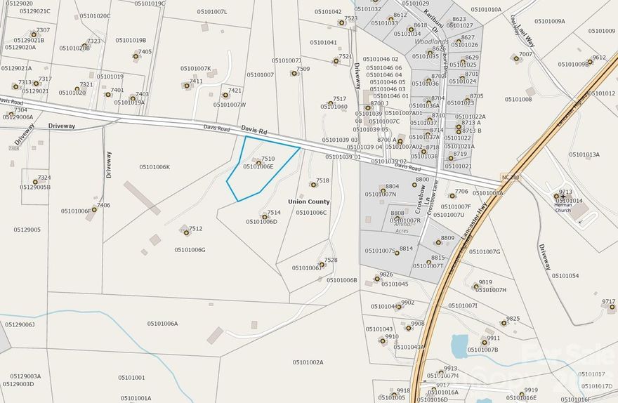 This is a great opportunity for someone looking for an estate style lot with room for horses or a small farm. Just over 2.5 acres of land in unincorporated Union County means no City Taxes. This property is being sold as-is. There are 2 mobile homes on the land that have no value. Conveniently located a short distance from Lancaster Highway.