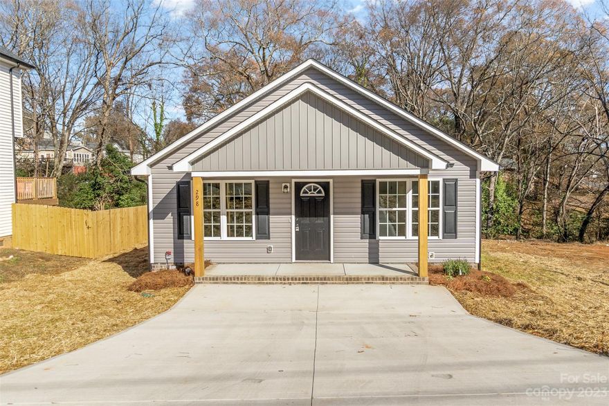Beautiful new ranch home, minutes from growing Downtown Concord! Home boasts 3 bedrooms, 2 bathrooms, open floor plan through kitchen and living area, with separate laundry room. Enjoy stunning white cabinetry with black fixtures, and vinyl flooring throughout. All its missing are new owners to call this house their home!