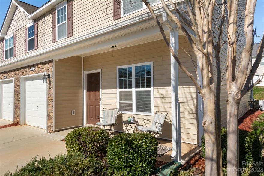 Perfect Location in the community! Low county taxes! When guests visit, they can conveniently park across the street in the visitors parking spaces! There is an extra parking pad out front to potentially park two vehicles side-by-side and one car inside the garage! The community is located in Lake Wylie close to lots of restaurants with one right on the water. This end unit has 4 good size bedrooms with one bedroom on the main floor with a walk-in-closet. Granite counter tops with 42-inch cabinets, stainless steel appliances, and recessed lighting! Open dining room and living room! Primary bedroom upstairs has large walk-in-closet and a full bathroom. Large laundry upstairs! There is another washer/dryer hook-up on the main floor for a stackable washer/dryer.