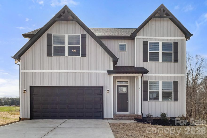 Completed NEW CONSTRUCTION!! Welcome to this new plan from Victory Builders has a modern facade that features Board & Batten style siding. Fantastic 4 bed 3 bath home with 2-car garage is priced to SELL! Welcome your guests inside from your covered front porch. Beautiful LVP floors throughout this entire home. The main floor boasts an OPEN FLOORPLAN with 9 ft ceilings, allowing a natural flow from the Great Room into the Kitchen and Dining Area. Kitchen features white shaker cabinets, granite countertops, designer tile backsplash, NEW SS Appliances including Refrigerator, and a Walk-in Pantry. Sliding Glass doors in the Dining Area lead outside to a back patio or deck (depending on Final Grade of the Lot). The main floor bedroom is a great size and the full bath features granite countertops and a shower/tub combo. Perfect for Guests or in-law suite. Just up the stairs is the open welcoming Loft area. Perfect for Kids Den or Home-office. Laundry Room is upstairs for your convenience with washer & dryer hookups and storage space! The Full Bath with its single granite vanity and shower/tub combo is set between 2 ample-sized bedrooms (1 even has a walk-in closet)! Finally, the Primary Bedroom is HUGE with a sitting area and a 19 ft tray ceiling! Gorgeous Primary Bath has dual granite vanities, XL Tile Shower, a linen closet, and the GIANT Walk-in Closet! This wonderful floorplan has everything and MORE! Come see it today!