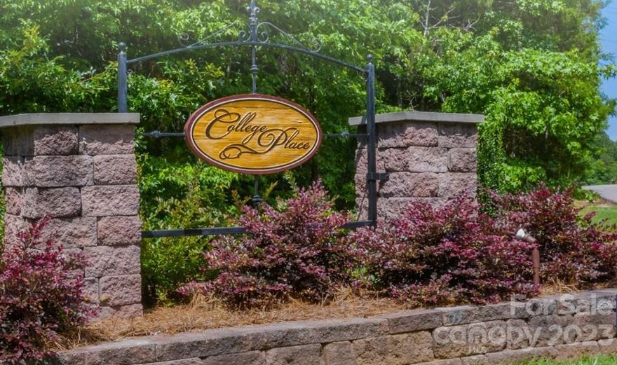 Build your DREAM HOME. This RARE beautiful treed lot nestled in nature is now available in College Place.  You will be surrounded by custom homes in this perfect setting.  Community is close to everything you need.  Convenient to Rock Hill, Indian Land and South Charlotte, as well as USC Campus. Enjoy low SC taxes!  Connectivity to City Water & Sewer available with tap fee.