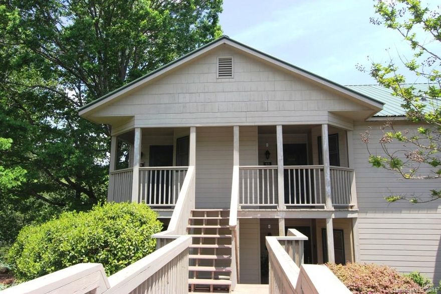 Rumbling Bald Resort condo is an affordable roof over your head at this popular Resort with two-golf courses plus 125 foot beach on the lake. Fitness center with exercise rooms & indoor pool. Two outdoor pool complexes, tennis, mini-golf by the lake, marina and much more... Efficiency/Studio condo is divided between sleeping space, living space and a kitchen area.  Rear covered porch. HOA includes water and sewer, exterior maintenance, lawn care, master insurance and termite. $1979/year POA fee.