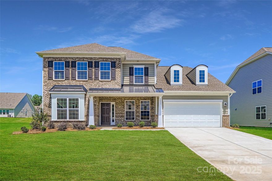 The Franklin is a new two-story home that provides ample space for the whole family to thrive. The first floor features an open design among the family room, kitchen and breakfast room, plus a formal living and dining room, a covered patio, a luxe owner’s suite and a secondary bedroom. The second floor hosts three secondary bedrooms with walk-in closets and a loft and a bonus room that add shared-living space. Plus, our signature Everything's Included program means you will get a gourmet kitchen with double ovens and cooktop, quartz or granite kitchen countertops, subway tile backsplash, ceramic tile, luxury vinyl plank flooring, and a gas fireplace (per plan) at no extra cost! Harris Mill located in a sought-after Indian Land, offers luxury homes and quarter acre and wooded homesites. Homeowners will enjoy nearby proximity to great shopping and dining at the Promenade at Carolina Reserve, Waxhaw, and Ballantyne.