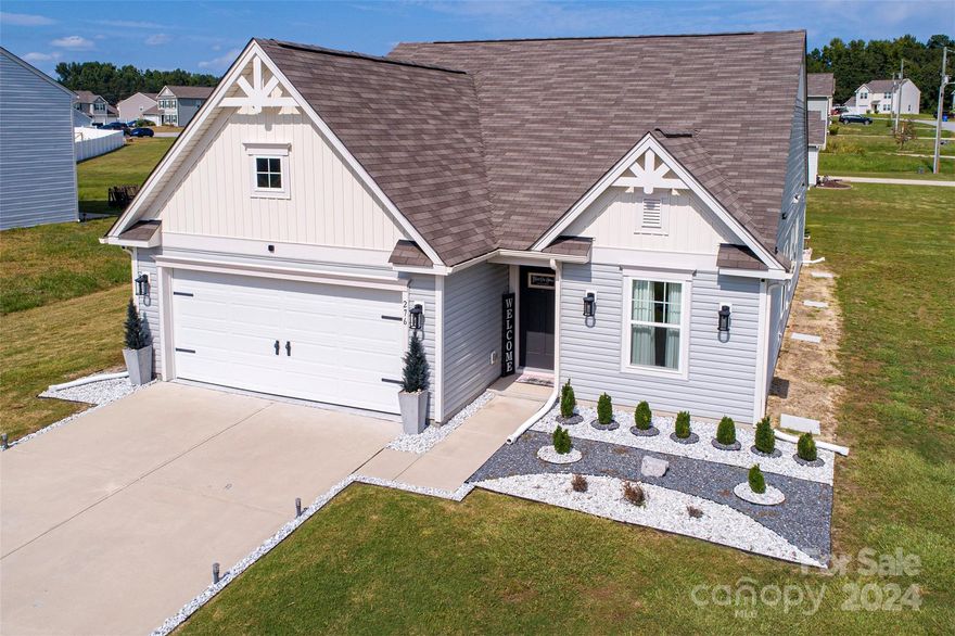 Welcome Home to this like new Ranch Style House! This well maintained 4 year old home is in like new condition and shows like a model.    Enjoy Numerous upgrades including Granite and Quartz Counter Tops in the large kitchen, and low maintenance luxury Vinyl Plank Floors.  The beautiful primary bedroom suite features a spacious room, luxury vinyl plank floors, and an upgraded bath.   This home was made for entertaining guests with an open floor plan, large kitchen island, and a expanded covered patio.   The flat, rectangular yard is a large 0.32 acres.    This home is a must see!!