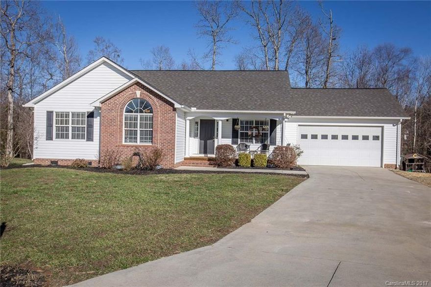 Excellent 1 level home with 3 bedrooms & 2 full baths on large .83 acre cul de sac lot built in 2005 in great neighborhood in Granite Quarry NC.  This home also has a 2 car garage, hardwood floors, covered front porch perfect for a swing, & rear deck great for evening relaxing or entertaining.  The stunning interior looks like a model home!  Be sure to schedule a showing today before it's to late. Hurry don't miss this one! * Multiple offers please submit highest & best offer by Jan 28th, 2016 *