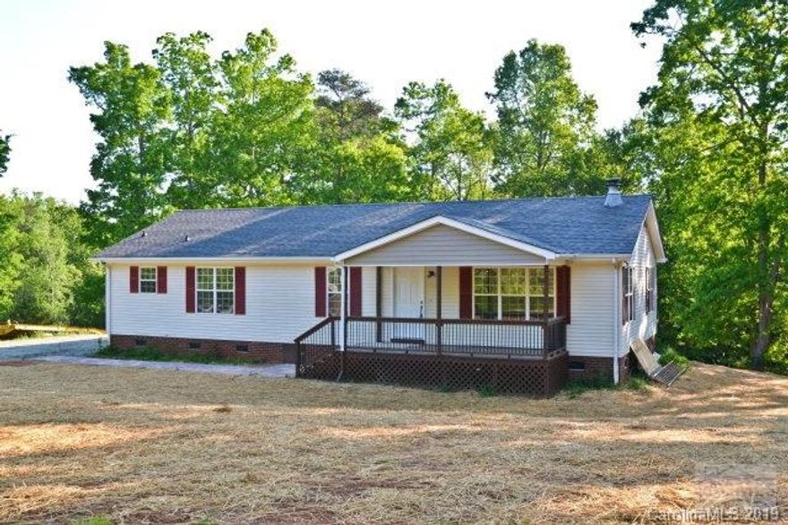 RECENTLY REMODELED MODULAR ON FRAME HOME! Property sits on 1.72 acres of land and features nice front and back yard area. MANY MANY updates include new flooring, new roof, new heat pump, new paint and so much more. Did we say NEW? Interior layout features living room with fireplace, eat in kitchen area, 3BR and 2BTH. Act now and call today. Great location for anyone needing easy access to McDowell or Burke County! Only 4 miles from I-40!