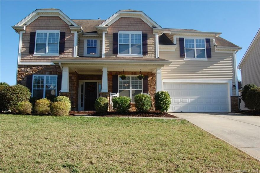 Welcome Home! Great open flr plan & yet plenty of bedrooms! Upper Bonus Rm could be a 6th bedrm! Main Floor bdrm used as an office! Grand Entry Foyer w Hardwoods & Tile thru-out most of main. Home well maintained w stylish neutral colors! Kitch isl w corian cntr tops! Beautiful Sunroom! Upstairs HVAC replaced in 2014! 3 attic storage areas! Fabulous stamped concrete bck Patio for entertaining guests! Rocking Chair Frnt Porch! Fenced yard! Community Pool & Tennis Courts! Includes Home Warranty!