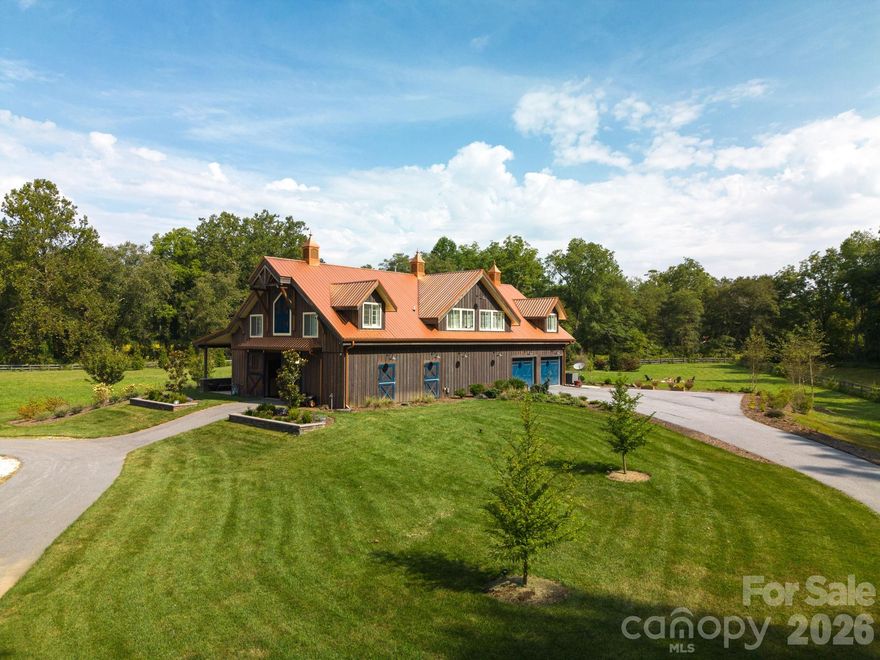 Discover your own slice of paradise in sought-after Cane Creek Valley.  This nearly 18-acre Barnhouse property offers a rare chance to create your own equestrian paradise, homestead, unforgettable retreat or VRBO. Live on site with your horses, create a hobby farm, or reimagine the barn spaces for recreation, events, or guest-focused experiences. The barn features a 12' breezeway, four 12'x12' stalls, wash bay, two tack rooms, half bath with laundry hookup, workshop, and equipment garage. The interior quarters feature an open floor plan, gourmet kitchen, and inviting spaces designed for hosting and relaxing. Outdoor living is equally special with a wood burning fireplace and pizza oven, perfect after a day of riding, hiking, or an afternoon spent floating in Cane Creek. Tucked into one of the area’s most picturesque settings, this unique property offers privacy, beauty, and endless lifestyle potential just 20 minutes from downtown Asheville.  Highly sought after 1.2 AC adjoining lot in Grand Highlands at Waterford Lakes is being offered FIRST to the 20 Waterford Lakes buyer.  27 Falling Star has deeded direct access from the Barnhouse parcel if purchased together.  Build your dream home perched above this lot and use the Barn House for your guests and horses down below! (MLS #4361446)