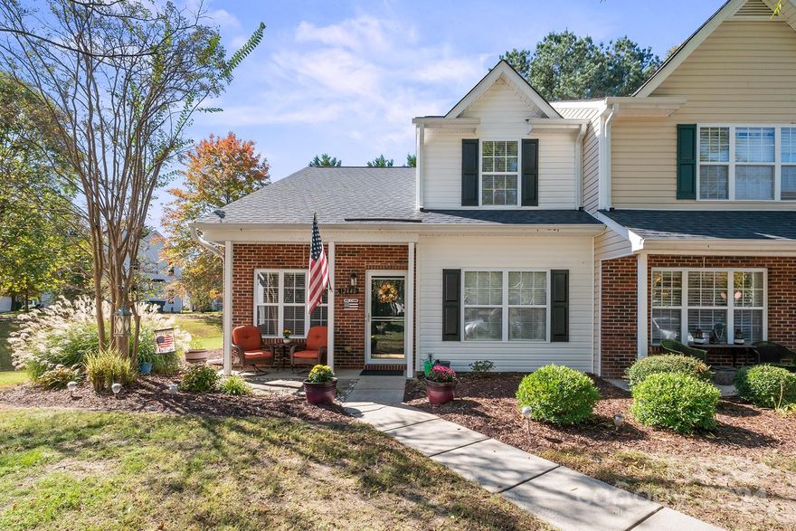 Welcome home to this updated and immaculately maintained end-unit townhome in the sought-after Rozzelles Landing neighborhood of Charlotte, NC with 2 bedrooms PLUS loft area that could serve as a 3rd bedroom with an en-suite bath! Minutes from Riverbend Shopping Center and Mountain Island Lake . The main level primary bedroom boasts dual closets and an en-suite bath. Freshly painted throughout most of the home, this charming home features LVP flooring (2019) for a modern appeal. Relax in the cozy living room by the gas fireplace, perfect for cool evenings. Kitchen features a breakfast bar & beautiful tile. Upstairs, the loft (potential BR #3) has an en-suite bath & double closets. Step outside to beautifully landscaped surroundings that enhance the curb appeal of this delightful home. Additional storage in the attached storage unit. The home features a 2020 roof (maintained by the HOA), a new 2024 AC and furnace, 2021 gutters, and LVP upstairs added in 2022. Schedule a tour today!