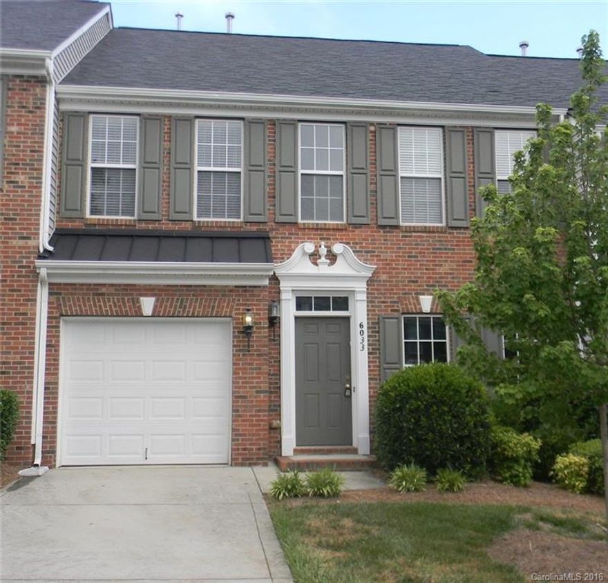 Great location for this 3 bedroom townhouse is established community minutes from Ballantyne, Indian Land, and Fort Mill. Easy access to Hwy 521 and Hwy 160, yet off the beaten path. Community is close to Harrisburg Elementary and has community pool. Includes fridge,washer,dryer. 1 car attached garage. Townhouse is well maintained, many upgrades, new appliances, formal dining/home office, Owner's bedroom w/ oversize ceramic tile shower, garden tub and walk-in closets. Ready to move in!