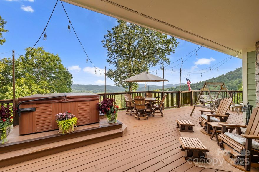 Introducing 288 Hawks Point to the market. This spacious 3,000+ square-foot, 3-bedroom, 2-and-a-half-bath home is ideally located just 3 minutes from Lake Summit, 20 minutes to downtown Hendersonville, 23 minutes to Asheville Airport, and 45 minutes to Greenville. This home has been meticulously maintained, as confirmed by a recent inspection. All living spaces are located on the main floor, while the walkout basement includes a Jack and Jill bathroom, living room, storage room, and nearly 800 square feet of workshop space. If that's not enough room for equipment, tools, or toys, a detached outbuilding with covered storage is also available. Offering ample privacy, this home is perfect for relaxing evenings on the back deck, where you can enjoy stunning mountain and lake views by the fire or while soaking in the hot tub. This home is move-in ready with no surprises. Call today for more information or to schedule a showing.