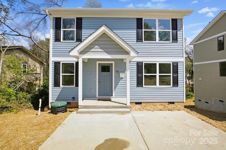 Welcome to your New Home that checks all of the boxes! New construction 2-story home, sitting on a private lot, walking distance to the newly revitalized Downtown Concord, and much more! This 3 Bedroom, 2.5 Bathroom Home features covered front porch, semi-open layout on the main level perfect for family time or entertaining, split bedroom floorplan Upstairs, and LVP flooring throughout the main level! Modern Kitchen with plenty of cabinet & drawer space, granite countertops, and stainless steel appliances. Primary Bedroom has it's own Full Bathroom and walk-in closet. Two spacious guest Bedrooms with semi walk-in closets in each room. Raised back deck overlooks the private, wooded backyard. The Home has it's own local brewery, Southern Strain, that's literally right down the street! Is also walking distance to the newly revitalized Downtown Concord that has become a social district with all of its Restaurants and Shopping that it has to offer! Schedule your Showing today!