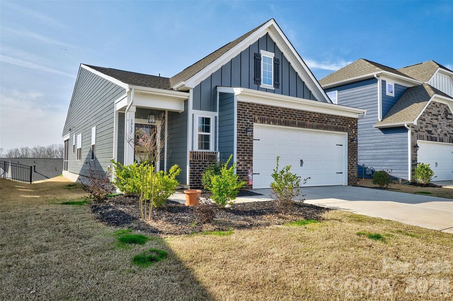 Like new home with established landscaping and fenced back yard. Open layout allows easy entertaining flow. 2 bedrooms and 2 baths AND an office that is easily converted to 3rd bedroom. Seller willing to install a closet for official 3rd bedroom.  Vinyl plank throughout this thoughtfully decorated home for quick clean up. Screened porch too!  Lots of upgrades!  Neutral colors make this move in ready home the perfect choice! Spa like primary bathroom .  Amenity center will be complete in next month.Close proximity to I-77 and everything Fort Mill has to offer. All of this in the Fort Mill School District.  Welcome home to the great community of Elizabeth!