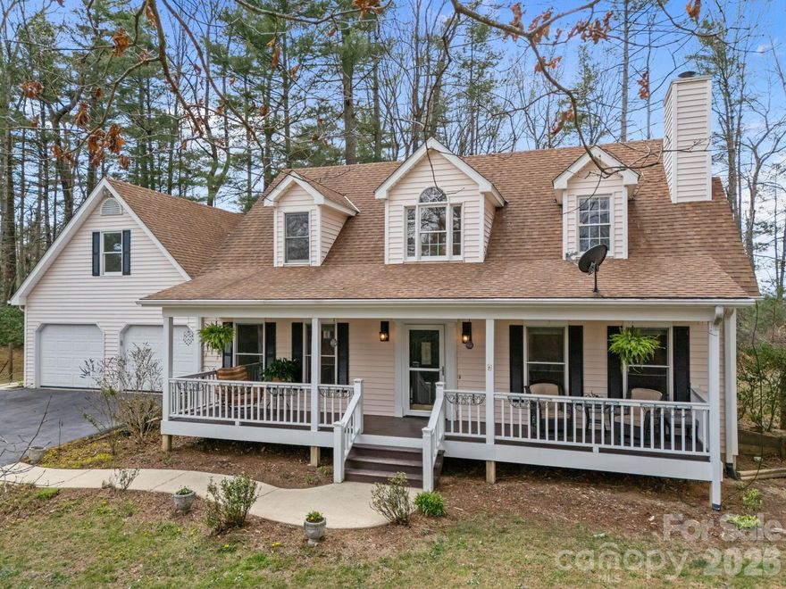 Welcome to 1618 Brookside Camp Road! This charming Cape Cod-style home features a functional layout with space and storage all around. The mature landscaping of irises, hostas, roses, and creeping Jenny (just to name a few) borders the sidewalk as you approach the spacious covered front porch. Primary bedroom on main level with ensuite bathroom with jet tub and a custom closet system! Living area flows into the formal dining room, which could also serve as a sunroom or sitting area due to the great natural light. The large finished bonus room above the garage provides a flexible space- perfect for hobbies, crafting, home gym, or playroom. Plenty of closet space and attic storage offered in both upstairs guest rooms. 
Flooring is ready for replacement, and the seller is offering a $3,000 credit - giving you a great opportunity to personalize the space.
Conveniently located between Hendersonville and Asheville, this home offers easy access to shopping, dining, and nearby medical facilities, making everyday living simple and accessible.
A pre-listing home inspection has been completed. A printed copy is available for viewing at the home.