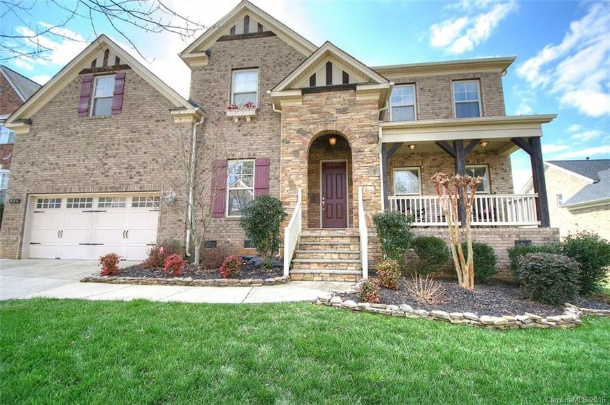 Best deal in Weddington area. Brick home w/master bedroom down. Kitchen w/granite, tile backsplash, SS appl, 42' cabinets. Hardwoods on main floor, tile in baths & laundry. Master w/double trey ceiling & master bath just updated w/new tile flooring, custom tile tub surround, granite. Big bonus rm & loft. 3 car tandem garage, extra driveway for added parking. Flat cul-de-sac lot. Backyard w/Stamped concrete patio, firepit, composite deck. Privacy trees in backyard. Must see & instant equity.