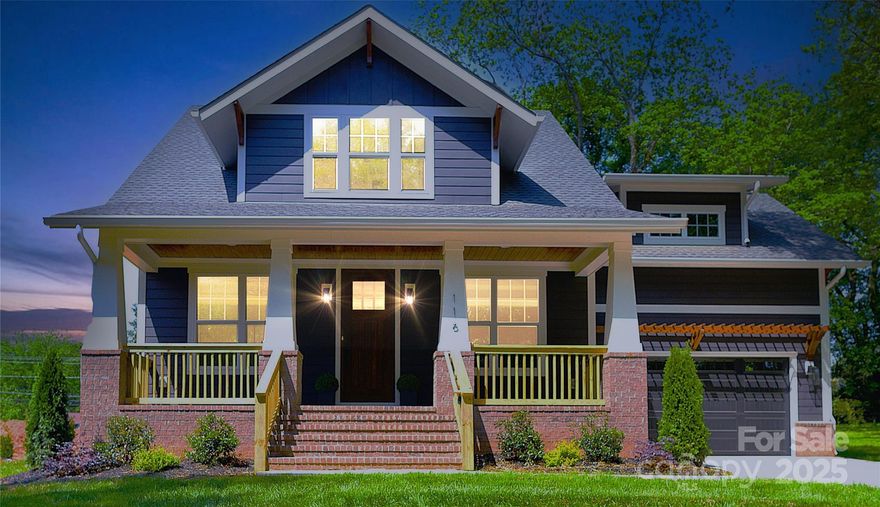 This custom craftsman home near downtown Waxhaw showcases exceptional detail. Enjoy site-finished hardwood floors and designer touches throughout. 
The main level features a formal living room, a flexible office/bedroom, and a bright living area. The chef's kitchen includes elegant cabinetry, stainless steel appliances with a gas range, a walk-in pantry, a breakfast bar, and a custom hood. The living room has a fireplace, beamed ceiling, and sliding doors to a large back porch.
Upstairs, the primary suite offers separate closets and a stunning bathroom. Two more spacious bedrooms, a secondary bathroom, a large bonus room, and a home office area complete the second floor.
This meticulously designed home is situated on a spacious one-third acre lot and is conveniently located within walking distance of downtown Waxhaw.