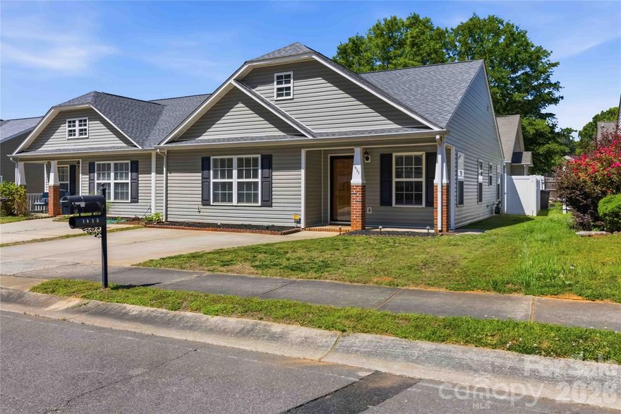 OWNER/AGENT. RARE FIND in Highly Desirable Herlong Ridge – Move-In Ready Townhome! Discover the perfect blend of charm, modern updates, and unbeatable convenience at 1623 Clemmons Sanders Circle in Rock Hill’s sought-after Herlong Ridge community. Located in the rear of the community, on a quiet street. Built by reputable Infinity Designs, this beautifully maintained 3-bedroom, 2-bath townhome offers approximately 1,177 sq ft of bright, open living space. Step inside to an inviting open floorplan featuring a spacious eat-in kitchen with sleek modern appliances, a welcoming great room boasting soaring vaulted ceilings, and a serene primary suite complete with a private ensuite bath and generous walk-in closet. The two additional bedrooms and full bath provide ample space for family, guests, or a home office. Outside, enjoy low-maintenance living with a welcoming covered front porch, a relaxing patio, and a fully fenced backyard—ideal for pets, complete with a handy storage shed. Recent exterior enhancements (completed July 2024) include a brand-new roof, updated gutters on the back, a new rear door, five fresh screens, and new vinyl siding on the back and one side. New dishwasher 2025. Nestled in a prime location, you're just minutes from top medical facilities, shopping, dining, and major roadways—offering the ultimate in comfort and accessibility. Appointment required. Call listing agent.