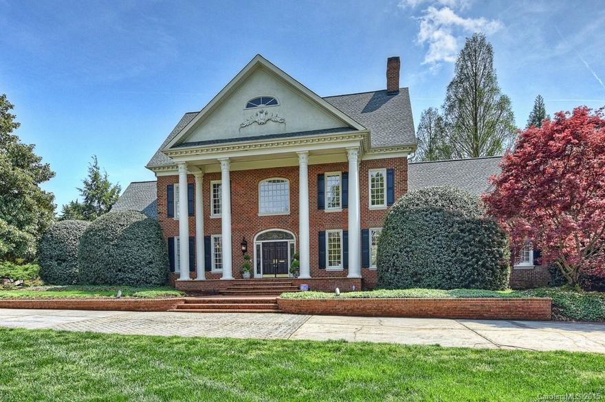 One of a kind, classic Foxcroft home-a resort-like mini estate located in the heart of Charlotte. Situated on 2 heavily landscaped acres w/mature evergreens, soaring hardwoods & a multitude of flowering trees, bushes & shrubs. Home boasts gorgeous HWs, high clngs, arched doorways & heavy moldings. Main level mstr w/domed clng, en-ste BT w/heated flrs, walk-in shower & soaking tub.  Bonus room with wet bar, BR/BTH. Outdoor oasis with Pool, Spa, fireplace, grill and pond.