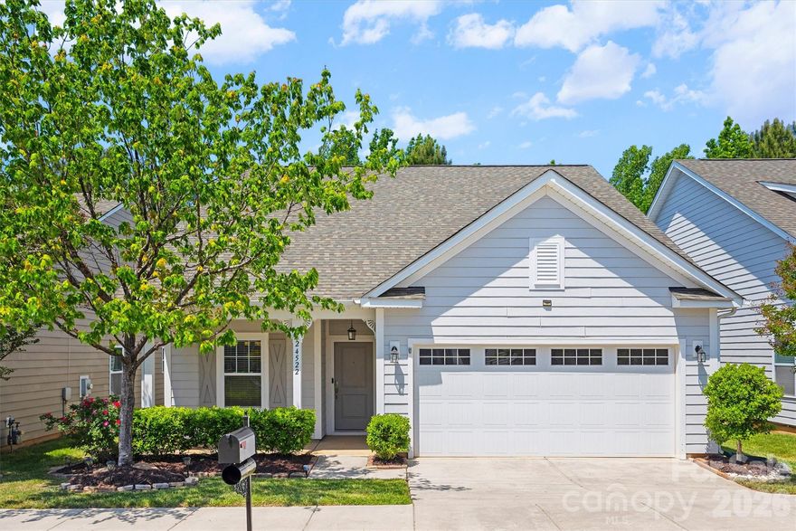 Welcome to the beautiful neighborhood of Edgewater in Lancaster, SC! Lots of amenities for the active lifestyle including its own restaurant, Brickwood as well as putting greens, 2 pools, golf course, driving range, pickleball courts and more! This home is located in The Cottages. Lawn maintenance and trash covered in monthly HOA fee. Completely new flooring throughout , fresh paint, new hall vanity and many other touch ups to make this a turn key property ready for its new owners!! Full laundry room located next to the primary bedroom with mechanics closet. Sidewalks throughout the community for walking as well as dog stations for owner convenience. Social committee hosts food trucks and lots of other activities throughout the year. Come live life as slow or active as you please in this community at a price below new construction!