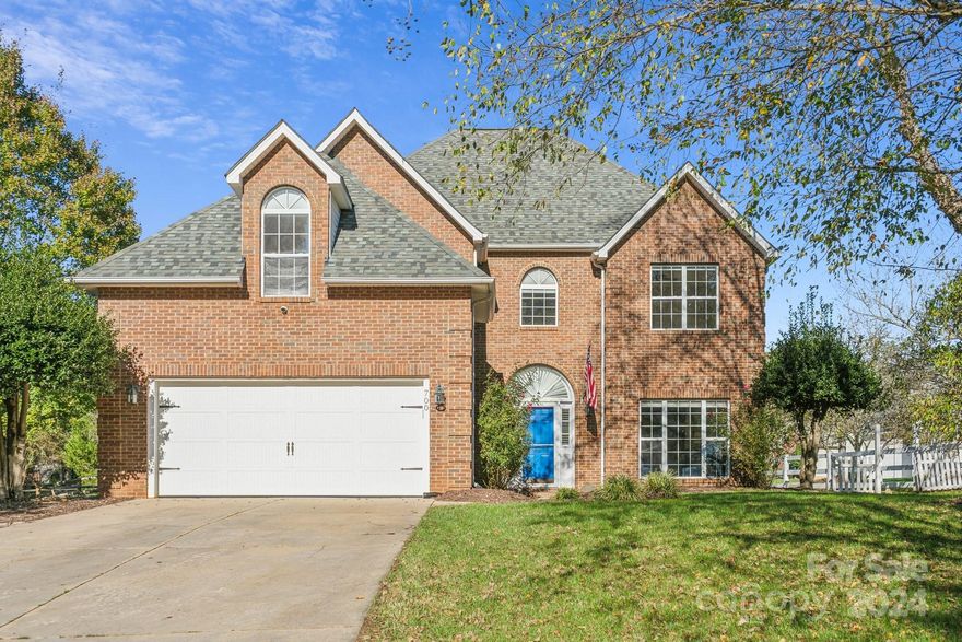 If you're looking for a home that's ready to welcome you, look no further! Situated on a flat, corner lot, this charming two-story partial brick home offers 4 spacious bedrooms and 2.5 bathrooms. The heart of the home is the kitchen, featuring beautiful cabinetry, granite countertops, and stainless-steel appliances. The first floor also includes a formal living room, dining room, family room, laundry room, and half bath, with fresh paint (2023) and updated flooring (2020) throughout. Upstairs, the oversized primary bedroom is a true retreat with tray ceilings, a walk-in closet, and a cozy separate sitting area. The ensuite bathroom offers a luxurious soaking tub, separate shower, and a modern vanity. Three additional bedrooms provide plenty of space, and a versatile flex space that’s perfect for a home office, playroom, or reading nook. Step outside to the fenced backyard, where you'll find a lovely patio for grilling, ample space for outdoor play, and a shed for extra storage.