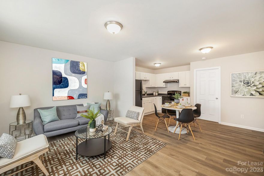 Come check out this fully renovated apartment located just a few minutes from downtown Cramerton and local parks, shopping and restaurants. This 1 bedroom 1 bathroom unit is move in ready and features an open floorplan, LVP flooring, new kitchen cabinets & countertops, like new appliances, new fixtures.

There is a $20 monthly concierge fee that includes landscaping/lawn care, on site dumpster for waste disposal, Quarterly pest control services, Quarterly Air Filter cleaning, Community security cameras, Common area street and exterior lighting, and community laundry room.

Pets (No dogs) are conditional and up to the homeowner's discretion with a $350 non-refundable pet fee and an additional $35/month per pet fee.

Monthly rent includes lawn care and there is a community dumpster for trash. Tenant is responsible for electricity and water. The community laundry area is located at the left side of the apartment building. The dumpster is located to the right of the building.