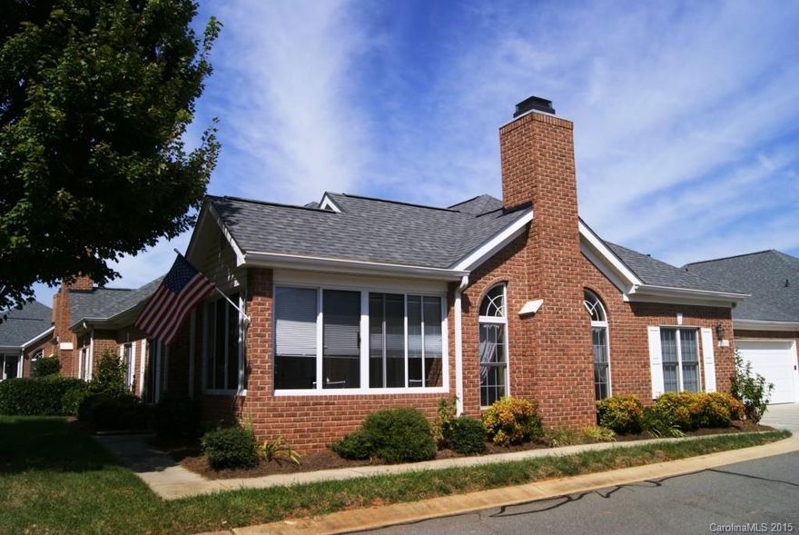 Terrific all brick town home in sought after community. Maintenance free living. Great ranch floor plan with 2 car garage and sun room. Vaulted ceilings in both the great room and master bedroom. Huge kitchen with separate dining area. Custom paint and tile flooring in baths and kitchen. Walkable community with pools, golf course, and easy access to multiple HWY's and shopping malls.