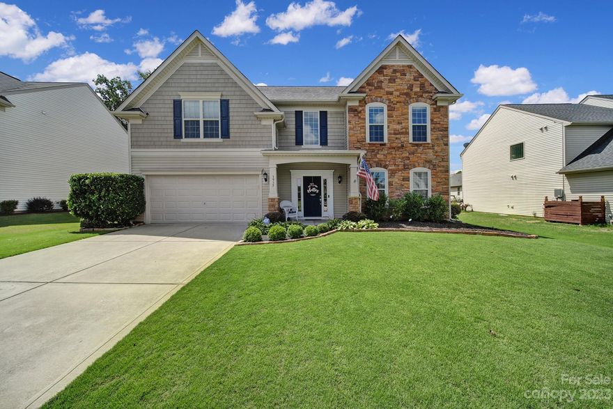 Beautiful home located in Audubon Lake neighborhood, within walking distance to the community pool and playground! This open concept floor plan features a beautiful two story entry way, formal dining room, living room with fireplace, kitchen, breakfast area, flex space that is perfect for playroom or office, half bath, and mud room. Beautiful new LVP floors recently installed on main floor. The kitchen features granite counter tops, stainless steel appliances, gas range, large breakfast bar, and tile backsplash. Upstairs has large primary suite & bath, four additional bedrooms, two full baths, and laundry. Meticulously maintained fenced-in yard with paver patio, fire pit and three season room with tile floor. Private wooded lot which is a rare find in the neighborhood! Audubon Lake features a community pool, playground, planned social activities, outdoor pavilion, and is located close to Ballantyne and Fort Mill. The list goes on about this move in ready home, come see it for yourself!