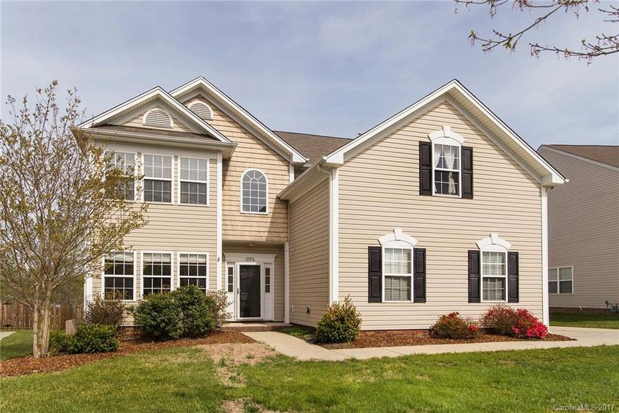 Beautiful and spacious home with private fenced back yard and huge patio that backs up to wooded natural area.  Hardwoods throughout downstairs with Home Office at front door and Guest Room off Entry Hall.  Huge Kitchen & Breakfast Area including Granite Countertops, Tile Backsplash and Island. Wrought iron stairway spindles; Hardwoods in Bonus Room. Trey ceiling in Master, dual vanity PLUS built-in makeup vanity, separate commode & Garden Tub. Great community w/ pool, recreation area, & trails.