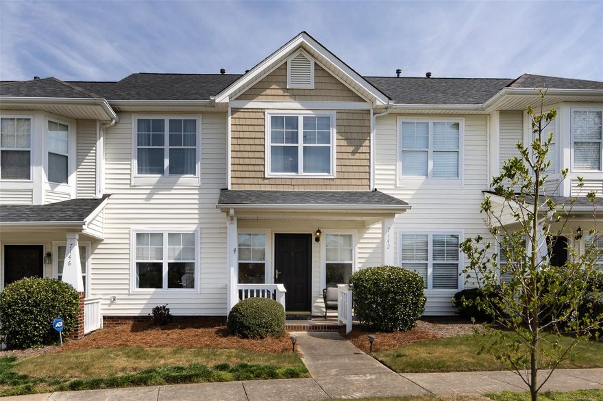 Stunning South Charlotte Townhome! Spacious family room with all new flooring.  Designer kitchen with new cabinets and custom hardware.  Marble counters with Italian ceramic tile backsplash.  New SS appliances that includes a convection oven.  There are two large bedrooms upstairs.  The primary bedroom has a spacious closet and bathroom.  There is a great work space area for a desk as well.  The second bedroom has its own connected full bathroom.  Attached one car garage with a convenient patio area that is great for cooking out.  The water heater was replaced in 2021.  Extra storage space in the garage and pull down attic.  Spacious covered front porch overlooking the neighborhood green space.  Sought-after location minutes from SouthPark, Ballantyne & Carolina Place Mall.  Walk to the Greenway and the restaurant & grocery retail stores nearby.  Amazing townhome that will be sure to exceed your expectations!! Multiple offers have been received. The deadline for offers is 3/26 at Noon.