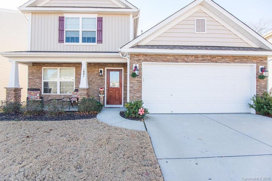 SO much square footage and SO much storage!!! Huge kitchen island, gas log fireplace, laminate flooring throughout main! This home has a versatile layout with two masters (one on main and one upstairs), or a master on main and huge guest room up. All bedrooms large with walk in closets. Extra attic storage and linen closets in each bath. Private backyard with trees. Neighborhood is close to Ballantyne, the interstate, shopping, dining, etc. 
Low HOA costs and a neighborhood pool!