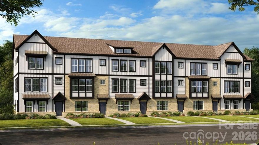 What's Special: Fireplace | 1st Floor Guest Suite | End Unit. New Construction - August Completion! Built by America's Most Trusted Home Builder. Welcome to the Vail II at 1836 Alexander Village Main Drive in Senata at Research Park! This beautifully designed new end-unit townhome offers a flexible and modern layout ideal for today’s lifestyle. The first floor features a private bedroom and full bath, perfect for guests or a home office, along with access to the rear two-car garage. On the main living level, the open-concept design showcases a bright kitchen with white cabinets and a stylish tile backsplash that flows seamlessly into the casual dining area and great room, highlighted by a cozy fireplace. An outdoor living space extends the entertaining area, while a convenient powder room adds everyday functionality. Upstairs, the primary suite provides a relaxing retreat alongside two secondary bedrooms, a shared bath, and a centrally located laundry area. Welcome to Senata at Research Park in Charlotte, NC. Enjoy on-site favorites like Starbucks and Chipotle, with Trader Joe’s and local dining just across the street. Research Park and Vanguard Campus are moments away. With major highways and the Lynx Blue Line nearby, these townhomes offer easy access to Uptown Charlotte, work, school, and weekend fun. Additional Highlights Include: ledge at primary shower, storage closet, upgraded cabinet hardware, quick tread at stairs, open rails from 1st to 2nd floor, garage service door, garage hardware pkg, and trimmed windows. Photos are for representative purposes only. MLS#4381624