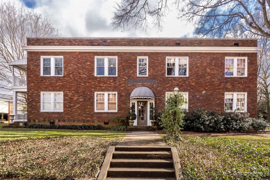 Love the character of an older home? THIS IS FOR YOU! Discover the unique beauty of Myers Park with the rare opportunity to own one of these 8 exclusive condos. Step into a beautifully updated unit boasting 9' ceilings and elegant hardwood floors, creating a warm and inviting atmosphere. Embrace the convenience of urban living with a location that's hard to beat. Easily walk to the light rail, nearby breweries, bars, and restaurants. This condo is perfectly situated for healthcare professionals or students, with Novant Presbyterian Hospital, Atrium Health CMC, and Central Piedmont Community College all within walking distance. Nature lovers and urban explorers alike will appreciate the proximity to local parks and Uptown. 1929 charm with modern-day amenities offering Energy Star windows (August 2020), Nest thermostat, smart outlets in both bedrooms, USB outlets in each room, stainless appliances, a gas range, and granite countertops. Showings begin Friday, 2/2.