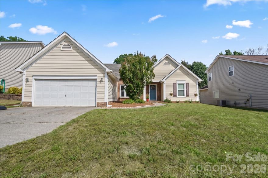 Rare opportunity, for an original-owner single story home in Southwest Charlotte, lovingly maintained since the day it was built in 1996, with the kind of features to provide peace of mind for the next homeowner. 

This 3-bedroom, 2-bath ranch delivers easy one-level living with a split bedroom layout, placing the primary suite privately apart from the secondary bedrooms. Featuring 10' and higher ceilings across the main living area and an open flow layout providing sightlines from the entry foyer to the living room, kitchen, breakfast nook and dining area. The kitchen anchors the home with granite countertops, a breakfast bar peninsula, tile backsplash, large dual bowl stainless steel sink, pantry and a sunny breakfast nook with a bay window. Beautiful, durable laminate wood flooring flows through the main living spaces including the kitchen and hallway.

The spacious primary retreat features a 10' ceilings with a tray, a large walk-in closet and a 5-piece en suite with an updated flooring, updated shower with a glass door, garden tub, double vanity, and separate water closet. Two additional bedrooms and a full bath are on the other side of the home. The laundry room serves as the entry from the 2 car garage with easy access to the kitchen. Step outside to the new (2024) deck, ready for grilling, gardening, or quiet evenings. 

Behind the scenes: gas water heater (2025), microwave (2026), primary bedroom freshly painted (2026), primary shower replaced with glass door (2023), LVP floors in primary bath & laundry (2023), HVAC (2021), all new windows (2019), laminate wood flooring (2017), roof (2010). Refreshed foyer and dining light fixtures (2026). Don't miss the glass panel storm door on both the front & back doors. Truly move in ready, the home has been pre-inspected for buyer peace of mind. Convenient to Charlotte Douglas International Airport, I-77, I-485, Carowinds, Lake Wylie, and Steele Creek’s growing dining and shopping. This is truly move-in-ready single-story in Charlotte.