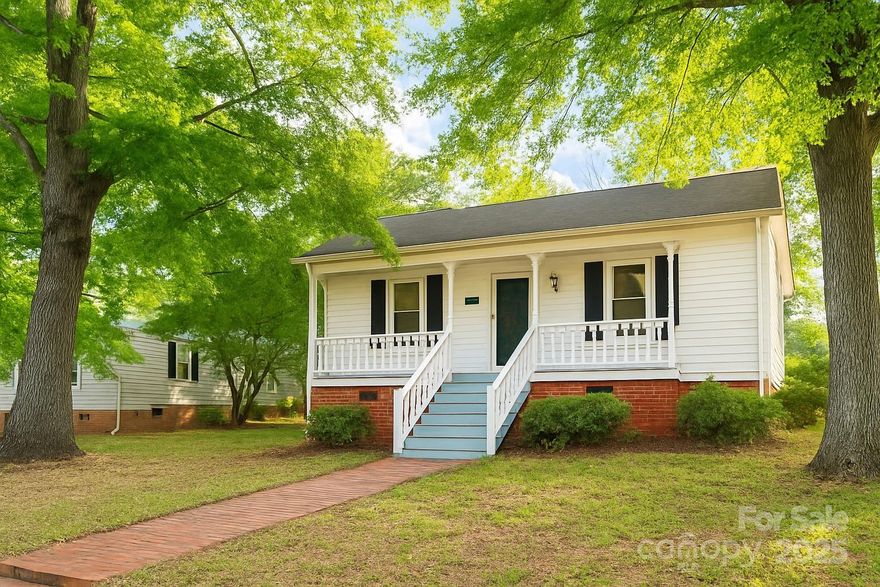 Come and see this cute house, Incredible Location, Beautiful  Renovated Cottage Ranch within walking distance from Downtown Kannapolis, the Intimidators Stadium, NC Research Campus, Dining, Shopping, and more! Features included for this little gem: Granite Countertops,  Stainless Appliance Package,  Hardwood Floors,  Tankless Hot Water Heater 2017, Updated Light and Plumbing Fixtures, Beautifully Redone Bathroom with Gorgeous Tile Work, New HVAC 2025 Spacious Covered Front Porch, Detached 1-car Garage, and all windows 2021.