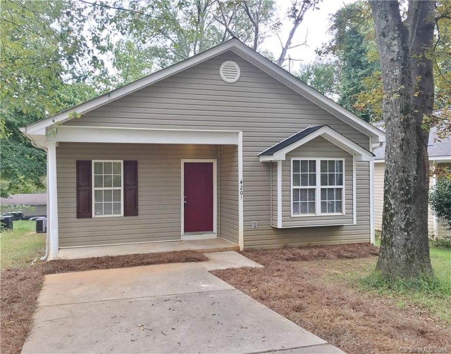 Like hitting the jackpot? Updated one story home just minutes to Uptown Charlotte. Oversize great room invites family enjoyment, Cheerful Dining Room only steps to the kitchen, Updated kitchen offers 42" cabinets, new counter tops, new stainless appliances. Owners suite w/ private bath and ample closet space, 2 other airy bedrooms, and covered front porch. Value... Value... and more Value!