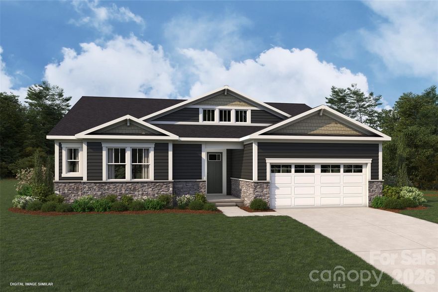 This 2100 sq ft ranch has it all. Open concept with large island in the kitchen that overlooks the dinning and family room. Sliding glass doors lead out to your screened in back porch which overlooks your private backyard. Your primary suite is designed for a king bed and has a tray ceiling. Your primary bath comes with the super shower with seat and leads into your large walk in closet with private access to your laundry room for ease of living.
All pictures are for MLS purposes only.