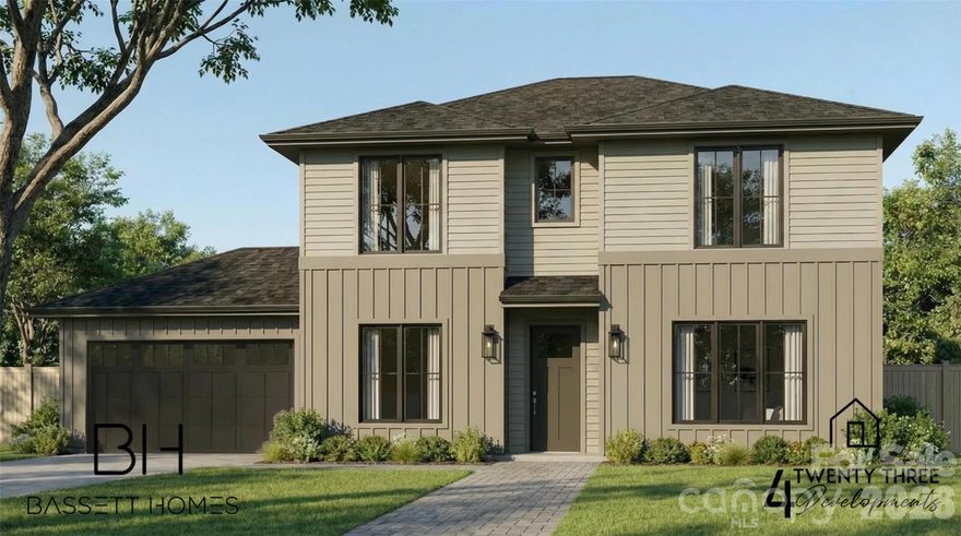 New construction in Enderly Park just minutes from Uptown Charlotte! This beautifully designed home features 4 bedrooms, 3 full bathrooms, 1 half bathroom, and an office, all thoughtfully finished with modern details throughout. Enjoy engineered hardwood floors and a spacious kitchen complete with a gas stove, custom cabinetry, elegant tile backsplash, brushed brass fixtures, a pantry, and a scullery with additional cabinetry and generous countertop space. The inviting living area is anchored by a gas fireplace, perfect for relaxing or entertaining.

The spacious primary suite offers a large bathroom featuring a walk in shower, freestanding tub, and a large walk in closet. Additional highlights throughout the home include a tankless water heater, oversized laundry room, fenced in yard, and a two car garage.

Ideally located near restaurants, breweries, parks, and the vibrant attractions of Plaza Midwood, NoDa, and Uptown Charlotte, this home offers the perfect combination of modern living and prime location. 
Construction is expected to be completed in mid July 2026.