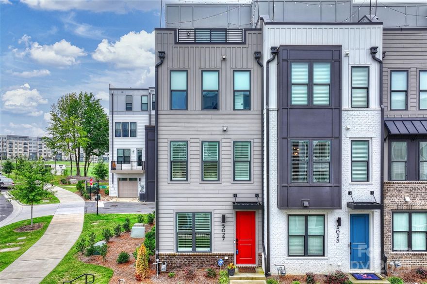 Designer furnished modern townhome is now available, offering custom designer features throughout, including the builder's top options as well as designer options such as: built-in banquette, Visual Comfort designer lighting, custom plantation shutters, designer wall covering, customized garage storage, and custom furnishings. The kitchen offers an expansive center island/breakfast bar with stainless steel appliances, including refrigerator, gas range, dishwasher, and microwave. This dramatic open floor plan offers comfort and convenience. The generous primary suite has customized closets and an elegant bath. The upper level has a home office plus an amazing club room with wet bar and beverage cooler that opens to a rooftop terrace with expansive panoramic city views. This incredible home has it all! Conveniently located in popular South End, with easy access to Uptown and light rail—an amazing end unit with incredible attention to detail and more—is ready now. Get ready to be amazed!"