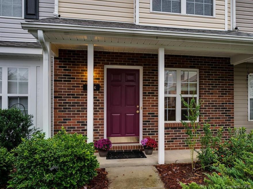 Pristine townhouse in desirable Indian Land, minutes from Ballantyne Corporate Park and low SC taxes!  Open floor plan with kitchen open to eating area and family room.  Beautiful wide plank wood flooring.  Cozy great room with gas fireplace.  Spacious bedrooms up with private baths.  Laundry up, and great storage closet off patio.  New water heater, Brita water filtration system in kitchen, large pantry.  TWO parking spaces.