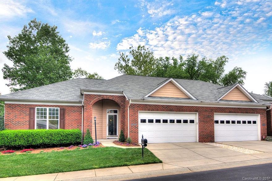 Multiple offers!   Best offers by noon on June 21st.  Convenient to everything--walking distance to grocery and pharmacy. Split bedroom plan, large master with walk in closet, owners bath has separate tub/shower and dual sinks. GR with vaulted ceiling, open to kitchen and DR, neutral paint and carpet. Bed 2/3 with second full bathroom. Private covered porch in back overlooking peaceful wooded area. Lawn maintenance included. Fridge, washer, dryer remain.