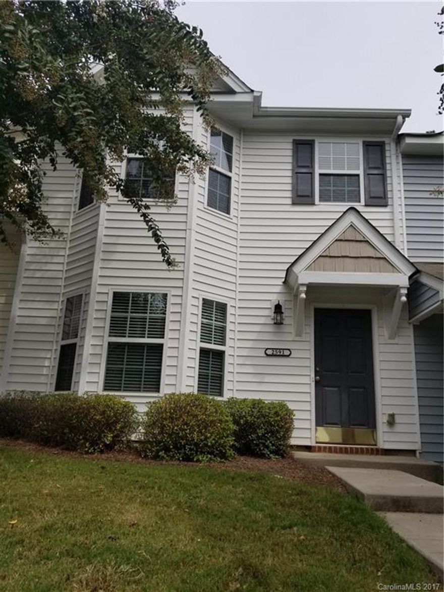 Location!  Easy access to great schools, mall, interstate, and attractions.   Home features 2 story, 2 large bedrooms each with their own bath.   Great room with Fireplace.  The neighborhood has pool and clubhouse.