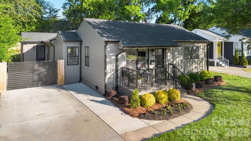 LOCATION LOCATION - Located in sought after NODA AREA and just minutes from PLAZA MIDWOOD, this beautiful remodeled home offers a modern style, with a totally thought-out design, the home is located with unbeatable convenience to the city, greenway access nearby, light rail station nearby, dining, shopping and entertainment options. Completely RENOVATED from top to bottom this home is LOADED with custom details and contemporary finishes. The exterior features fiber cement board-and-batten siding, with brick accents, and an electric alluminum gate, creating impressive modern curb appeal. Step inside and you'll immediately appreciate the dept and open flow of the home, with sight lines that draw you from the front entry through the great room and into the stunning kitchen/dining room. The open kitchen features quartz countertops, CAFE appliances, tile backsplash, custom hood with pot filler below, custom cabinetry, center island (niche space for wine refrigerator), farmhouse sink, breakfast bar, gold hardware throughout the home, under cabinet lighting. The eye-catching chandelier highlights the vaulted ceiling and expansive space, drawing your eye toward the rear of the home. New windows brighten the home and bring in an abundant amount of natural light. The spacious laundry room/drop zone features a modern sliding door, beautiful tile flooring, a stainless steel sink, shaker style cabinetry, built-in stack-able washer and dryer, open shelving, and a convenient exterior door with easy access to the driveway.  Inside you will find refinished hardwood floors along with new hardwoods, new shaker-style cabinetry in the kitchen and bath updated light fixtures throughout. Split bedroom plan offers privacy, with the primary suite tucked away at the rear of the home. Primary bathroom features fluted cabinetry, dual vanities, and an oversized tiled shower complete with body sprayers, a handheld sprayer, built in bench and niche, all accented with beautiful upgraded tile and glass door. The spacious primary suite also offers a custom walk-in closet with built-in shelving and drawers, a statement chandelier and hardwood flooring. Mature and new landscaping enhances the property with newly added concrete to driveway area. A privacy fence surrounds the rear yard, offering complete seclusion, while the back patio creates the perfect setting for entertaining. Every detail of this home has been attended to, including roof, windows, doors, HVAC, electrical, plumbing, drywall, insulation, flooring, etc. Don't miss the opportunity to view this home!! Ask the Listing Agent for a full feature list of all the renovations.