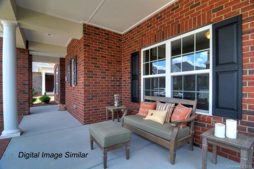 Augusta Place@Laurel Creek-distinctive community of low maintenance,award winning Brick Courtyard homes.  Walking trails,opt. clubhouse,pool,tennis.  Convenient to I-77 and Uptown Charlotte. Features inc hw/ceramic floors, granite ctps, 42" cabinets, microwave, crown molding, center courtyard and fenced side yard .  Augusta Place has 4 home plans to choose from priced from 298,600 to 495,000 . Square footages 1753--3246.  Yard maintenance is $110 per month.  Photos are not property specific.